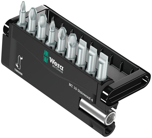 Bitset WERA Bit-Check Universal 4 10-teilig mit Universalhalter