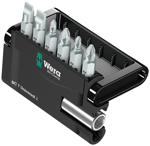 Bitset WERA Bit-Check Universal 1 7-teilig mit Universalhalter