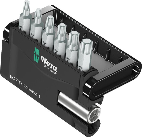 Bitset WERA Bit-Check Universal 1 7-teilig TX mit Universalhalter