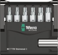 Bitset WERA Bit-Check Universal 1 7-teilig TX mit...