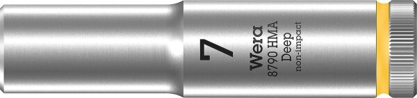 Außensechskant-Steckschlüsseleinsatz Wera 8790 HMA Deep mit 1/4"-Antrieb, metrisch, lang, SW 7,0 x 50 mm