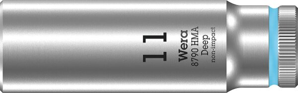 Außensechskant-Steckschlüsseleinsatz Wera 8790 HMA Deep mit 1/4"-Antrieb, metrisch, lang, SW 11,0 x 50 mm