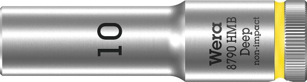 Außensechskant-Steckschlüsseleinsatz Wera 8790 HMB Deep mit 3/8"-Antrieb, metrisch, lang, SW 10,0 x 64 mm