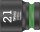 Kraftschrauber Außensechskant-Steckschlüsseleinsatz Wera 8790 C Impaktor mit 1/2"-Antrieb, metrisch, kurz, SW 21,0 x 83 mm