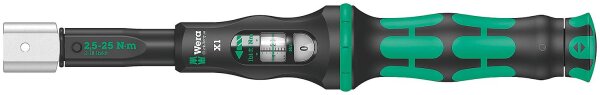 Drehmomentschlüssel WERA für Einsteckwerkzeuge 9x12mm 2,5 - 25 Nm Länge 283mm