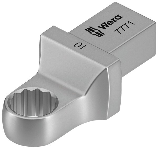 Einsteck-Ringschlüssel Wera 7771, 9 x 12mm Anschluss, Form A, SW 9,0 mm