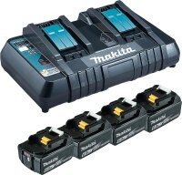 Akku-Set MAKITA 18V mit 4x 6,0 Ah Akkus und...