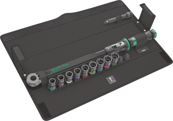 Drehmomentschlüssel-Set WERA 11-teilig 1/2" 40-200 Nm
