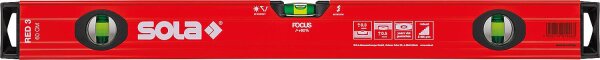 Aluminium-Wasserwaage Sola RED 3, 600 mm, 3 Libellen