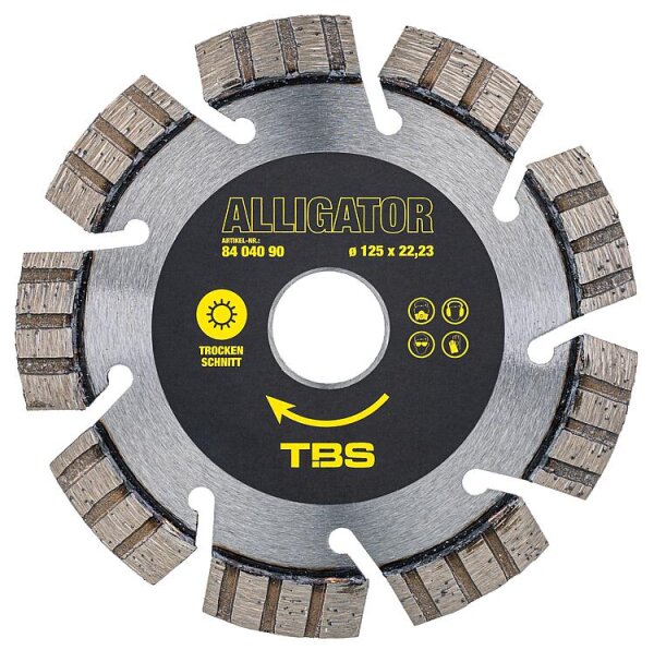 TBS Diamanttrennscheibe ALLIGATOR, ø125 x 22,23 mm