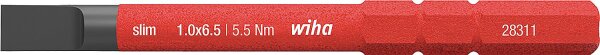VDE-Schlitz slimBit wiha 283110 electric Vario, SL6,5 x 1,2 x 75 mm