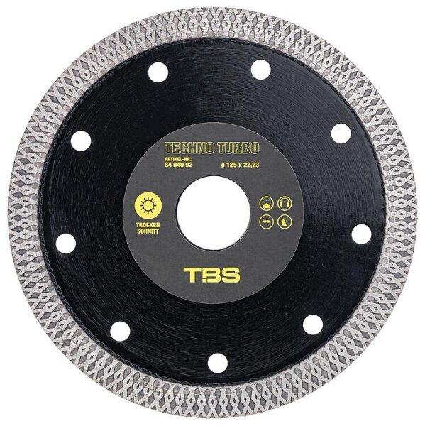 TBS Diamanttrennscheibe TECHNO TURBO, ø125 x 22,23 mm