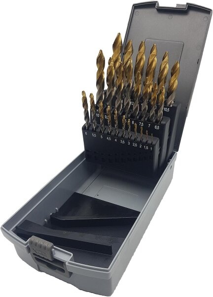 HSS Spiralbohrersatz Zira DIN 338 Ø 1,0-13,0x0,5 mm 25-tlg.