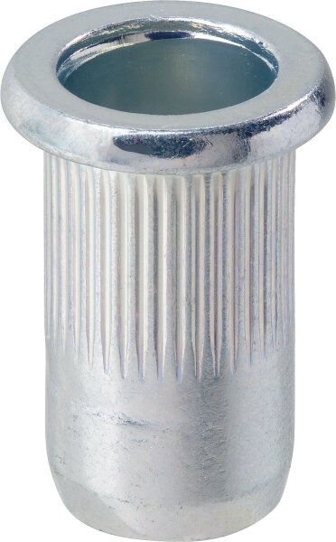 Blindnietmuttern Stahl-geraendelt M 6 x 9 x 15,5 VPE 250