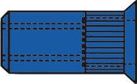 Blindnietmuttern Stahl-geraendelt Senkkopf M 8 x 11 x...