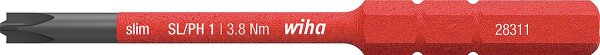 VDE-PlusMinus Phillips/Schlitz slimBit wiha 283113 electric Vario, SL/PH1 x 75 mm