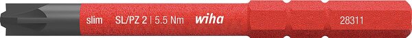 VDE-PlusMinus Pozidriv/Schlitz slimBit wiha 283114 electric Vario, SL/PZ2 x 75 mm