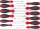 Schraubendrehersatz Wiha® SoftFinish, 12-teilig Schlitz, Phillips, Pozidriv, Torx®