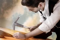 Schieferhammer PICARD 700g, mit Ledergriff
