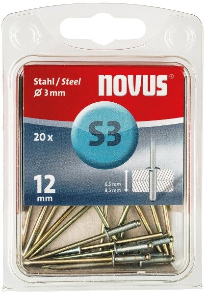 Blindniete A 3 X 12 STAHL 20ST