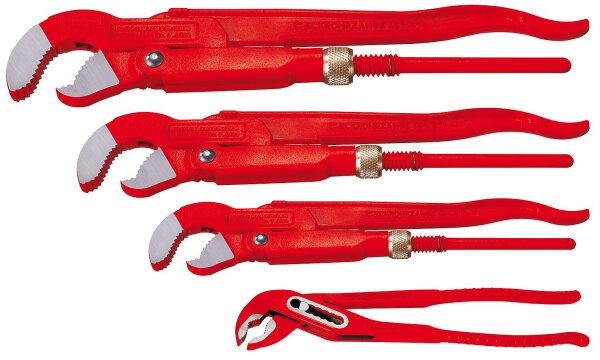 Zangenset Eckrohrzange DN25(1")+DN40(1.1/2")+DN50(2"), Wasserpumpenzange 10"