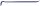 Sieger Nageleisen 1000 x 22 mm, sechskant, geschm.Nagelklaue, geb, Schneide, blau