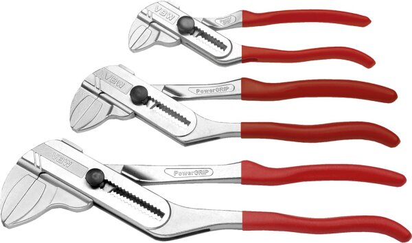 Zangenschlüssel-Satz VBW® PowerGRIP, 3-tlg., Länge 180, 250, 300mm