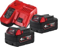 Akku-Set Milwaukee M18NRG-402, 18V mit 2x 4,0 Ah Akkus...