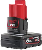 Ersatzakku Milwaukee M12B6, 12V 6.0 Ah