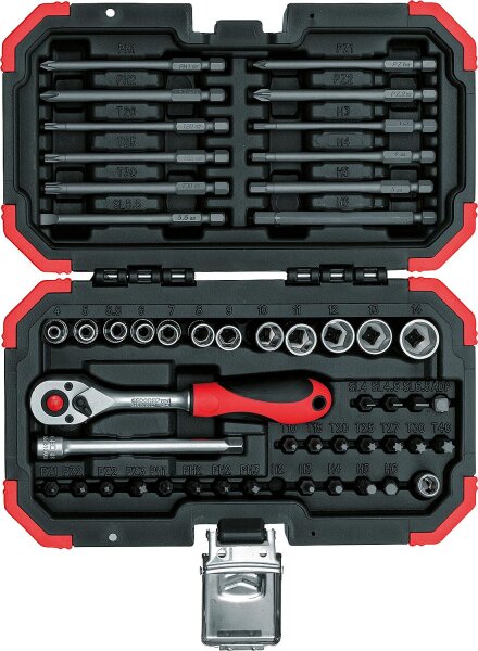 Bit-Set GEDORE red 51-teilig 1/4" R33003051, mit Transportkoffer