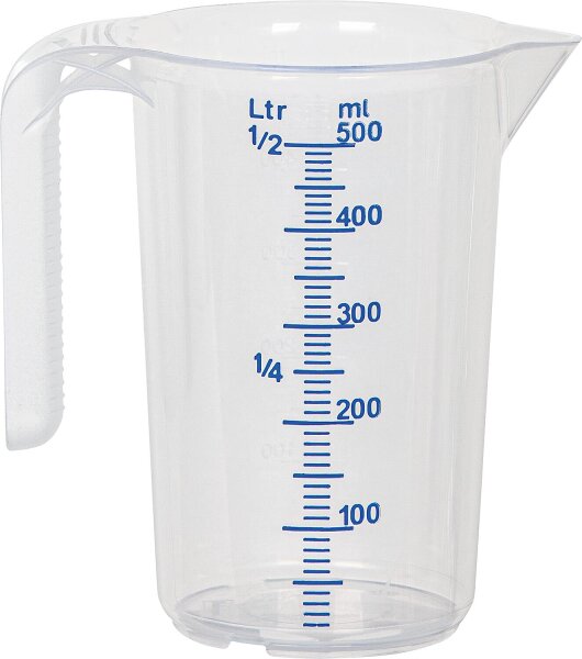 Messbecher mit Griff 500ml tranparent