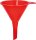 Trichter ohne Sieb HD-PE 100 mm mit Öse,rot