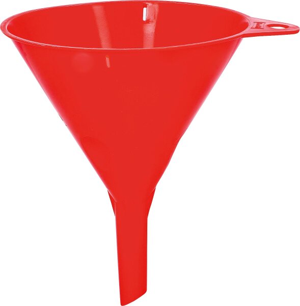 Trichter ohne Sieb HD-PE 140 mm mit Öse,rot
