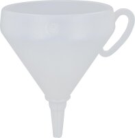 Trichter 350 mm HD-PE, mit Sieb,Griff, naturfarben