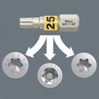 Torx®-Bit Großpackung Wera Bit-Box 25 TX HF mit 1/4"-Antrieb, kurz, Zähhart mit Haltefunktion, T25 x 25 mm, VPE = 20 Stück