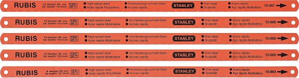 Metallsägeblatt-Set Stanley® HSS 5-teilig, Länge (mm): 300