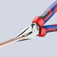 Spitzkombizange KNIPEX Länge: 185 mm, brüniert, Kopf poliert, Mehrkomponenten-Griff