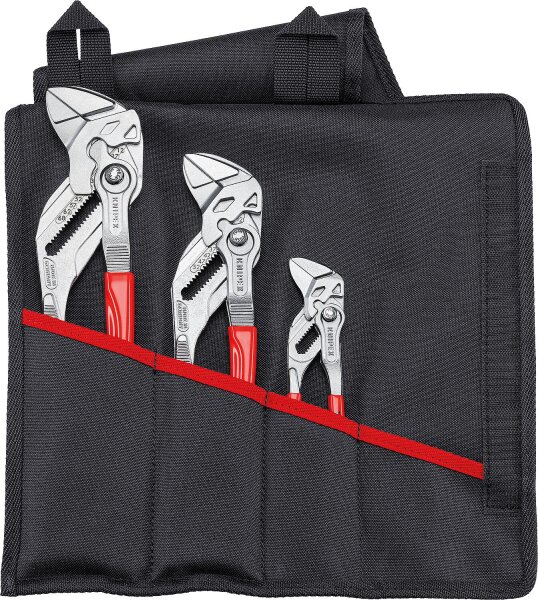 Zangenschlüssel-Satz KNIPEX 3-teilig bestehend aus Länge (mm): 150 - 300, mit Rolltasche