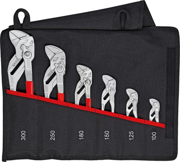 Zangenschlüssel-Satz KNIPEX 6-teilig mit Rolltasche