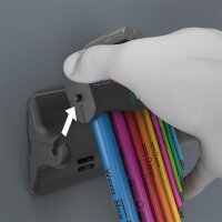 Winkelschlüsselsatz WERA 9-teilig, 6-kant mit Kugelkopf, farblich gekennzeichnet 1,5 - 10,0mm