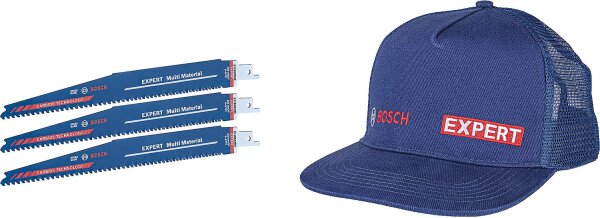 Säbelsägeblatt BOSCH Expert S1156XHM für Multi Material VPE=3 Stück + Bosch Cap