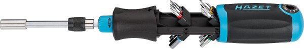 Magazin-Bithalter HAZET mit Ratschenfunktion 1/4" 13-teilig