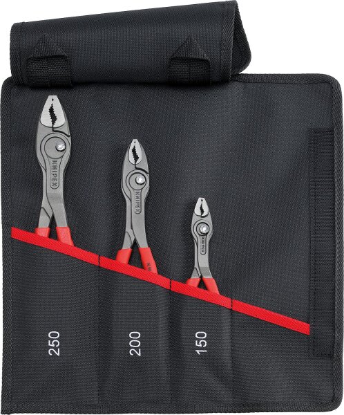 Frontgreifzangen-Satz KNIPEX® TwinGrip 3-teilig, inkl. Rolltasche