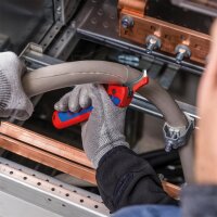 Abmantelungsmesser KNIPEX® mit Gleitschuh und Ratschenfunktion
