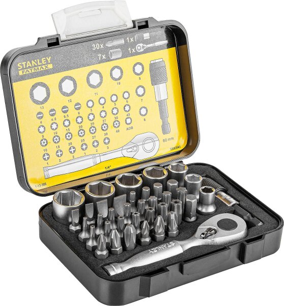 Bit-Set Stanley® 1/4", 39-teilig mit Bit-Knarre
