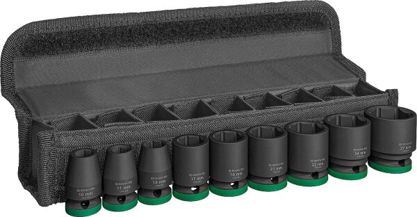 Steckschlüsselsatz Bosch PRO Impact-Set 1/2" 9-Teilig