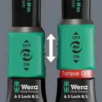 Drehmomentschlüssel Wera Click-Torque Lock C 3R/L  Antrieb 12,7mm (1/2") Vierkant