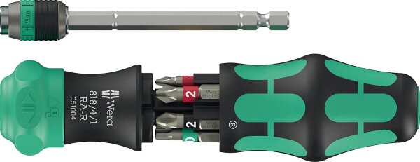 Magazin-Bithalter mit Ratschenfunktion Wera Kraftform Kompakt 20 RA-R, 7-teilig