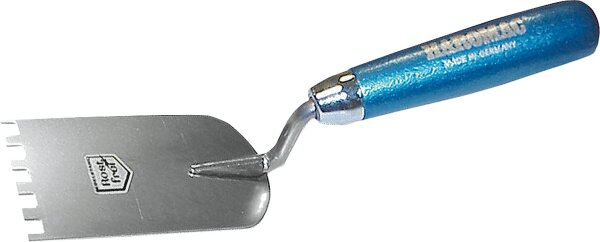 Fliesenspachtel gezahnt 60x6x6mm rostfrei blaues Heft