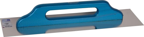 Schweizer Glättekelle HAROMAC 500x130mm Stahl, gehärtet blaues Heft